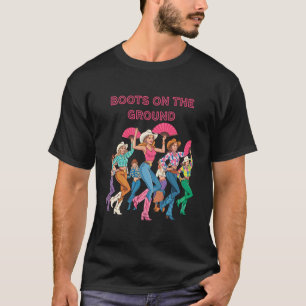 Camiseta Botas En El Suelo Botas De Vaquera Divertidas Bril