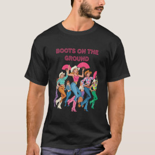 Camiseta Botas En El Suelo Divertidas Botas De Vaquera Bril