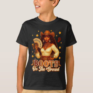 Camiseta Botas En El Suelo Historia Negra Vaquera Donde Th