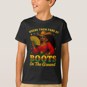 Camiseta Botas en el suelo Juneteenth vaquera donde están e
