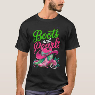 Camiseta Botas en el Suelo Vaquera Rosa
