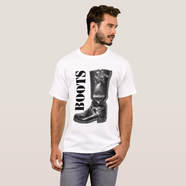 Camiseta ¡BOTAS! La bota clásica del ingeniero de la (Anverso completo)