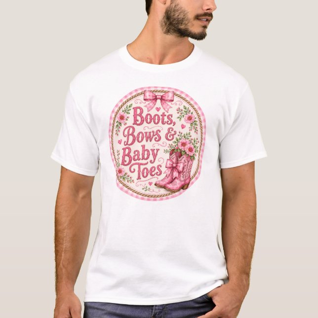 Camiseta Botas Lazos y Dedos de Bebé (Anverso)