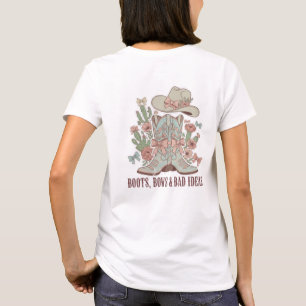 Camiseta Botas, lazos y malas ideas vaquera coqueta femenin