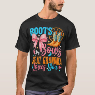 Camiseta Botas o lazos Bisabuela te ama Revelación de géner