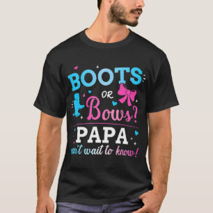 Camiseta Botas o lazos de revelación de género papá bebé co