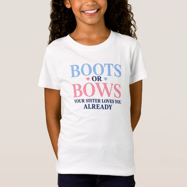 Camiseta Botas o Lazos Género Tu Hermana Te Ama (Anverso)
