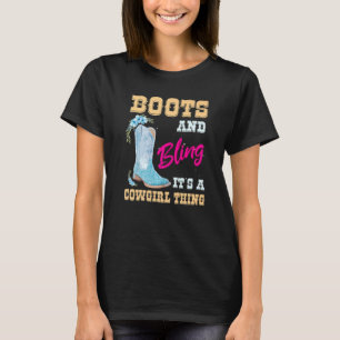 Camiseta Botas Para Chicas Y Mujeres Y Brillo Es Cosa De Va