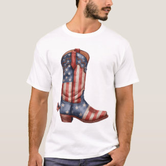 Camiseta Botas Patrióticas Country Western