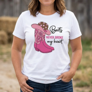 Camiseta Botas Rosas de Vaquera Sassy Western Amante de Cab