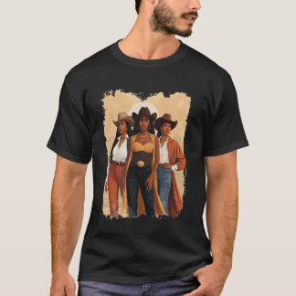Camiseta Botas vaqueras frescas de melanina occidentales af