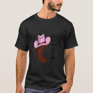 Camiseta Botas Vaqueras Niños Niñas Sombrero Espuelas Chica