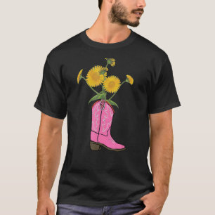 Camiseta Botas vaqueras occidentales para niñas y jóvenes