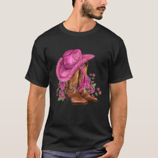 Camiseta Botas Vaqueras Occidentales Sombrero De Vaquera Y