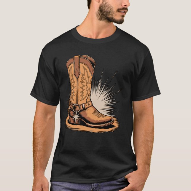Camiseta Botas Vaqueras Western (Anverso)