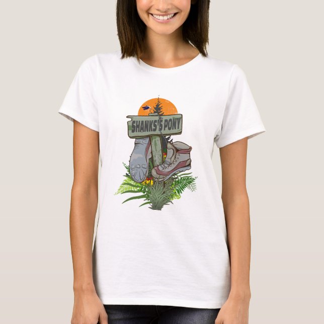 Camiseta botas viejas de hiking de Shanks (Anverso)