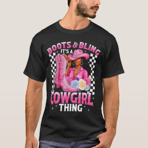 Camiseta Botas y brillo es cosa de vaquera Historia negra G