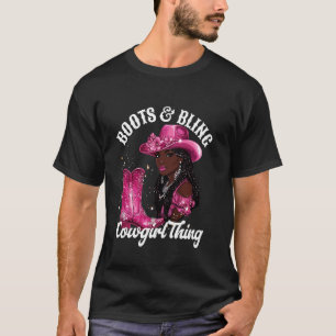 Camiseta Botas y Brillo es cosa de vaquera,Historia Negra M