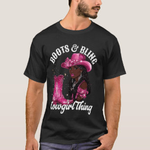 Camiseta Botas y Brillo es cosa de vaquera,Historia Negra M