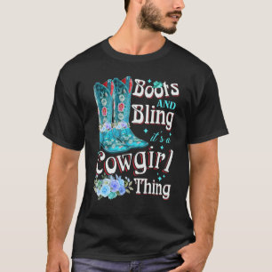 Camiseta Botas Y Brillo Es Cosa De Vaquera Sombrero Rodeo 1