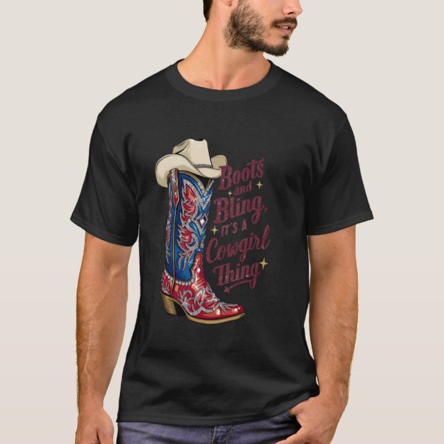 Camiseta Botas y Brillo Es cosa de vaqueras Amor de rodeo (Anverso)