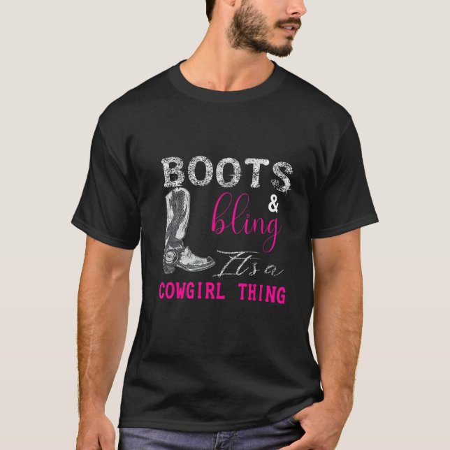Camiseta Botas y Brillo Es Cosa de Vaqueras Jinete de Cabal (Anverso)