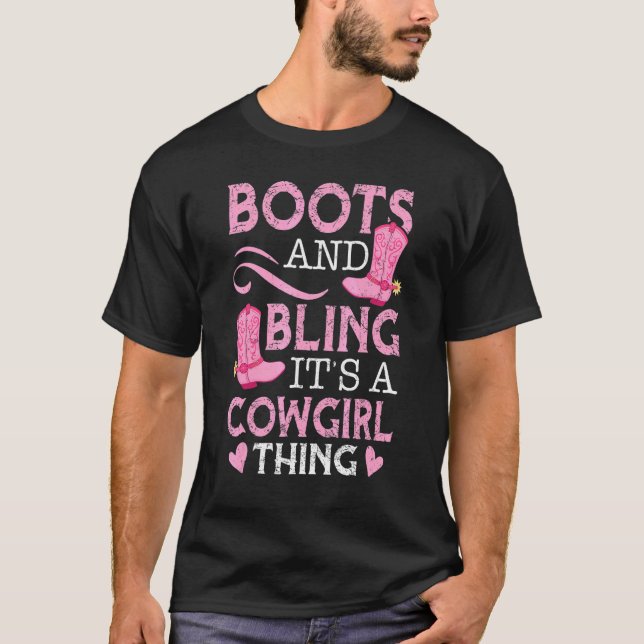 Camiseta Botas y Brillo Es Cosa de Vaqueras  Para Una Vaque (Anverso)