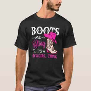 Camiseta Botas y Brillo Es Cosa de Vaqueras Sombrero de Rod