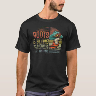 Camiseta Botas y Brillo Es Cosa de Vaqueras Sombrero Rodeo