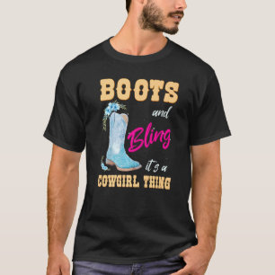 Camiseta Botas y brillo para niñas y mujeres Es cosa de vaq