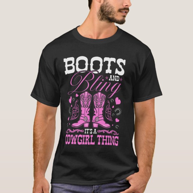 Camiseta Botas Y Brillo Rodeo Occidental Vaquera (Anverso)