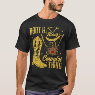 Camiseta Botas y Brillo Vaquera Negra Afroamericana Bla