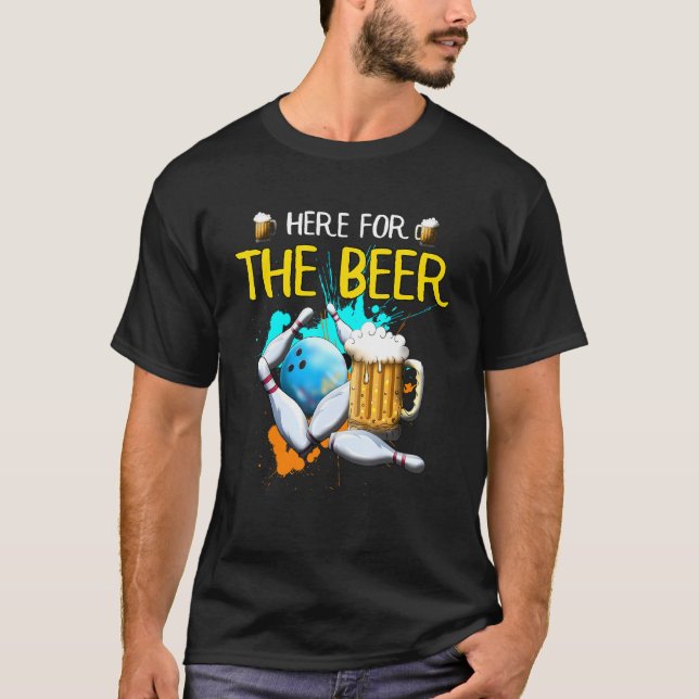 Camiseta Bote Aquí Para La Cerveza De La Bola De Cerveza (Anverso)