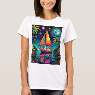 Camiseta Bote bajo el cielo lunar 2
