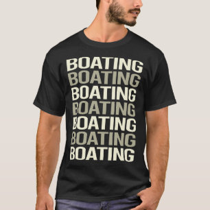 Camiseta Bote de barco de texto blanco