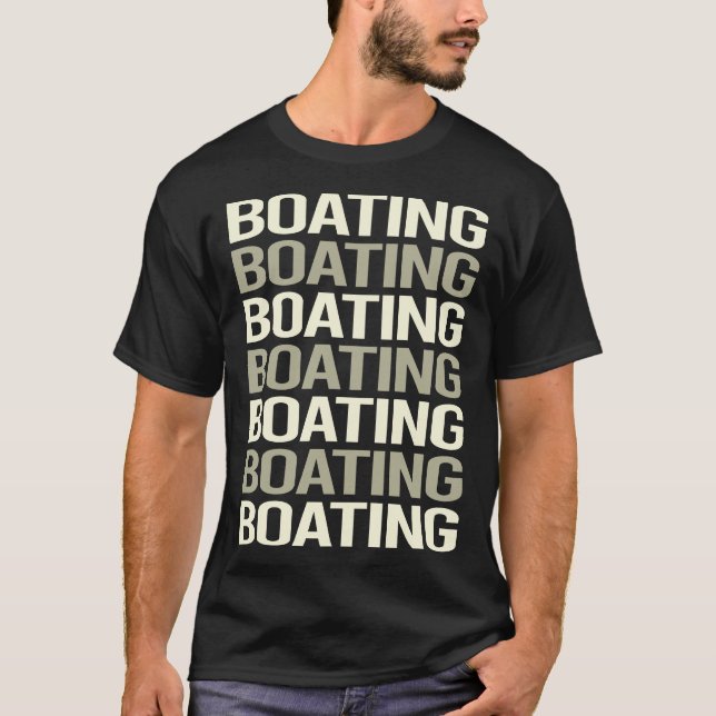 Camiseta Bote de barco de texto blanco (Anverso)
