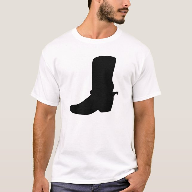 Camiseta Bote de Cowboy Negro con puros (Anverso)