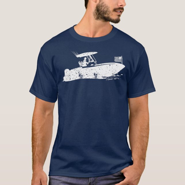 Camiseta Bote de la consola central Bandera estadounidense  (Anverso)