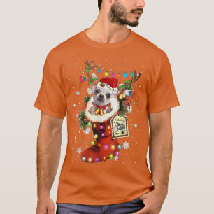 Camiseta Bote de Navidades navideños chihuahua sacude nieve