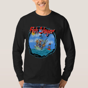 Camiseta Bote de pesca con capa de pescado