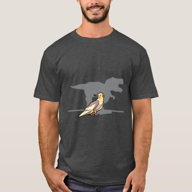 Camiseta Bote de regalo de ave de Cockatiel Dino (Anverso)