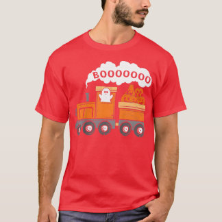 Camiseta Bote de tren de Halloween divertida calabaza de fa