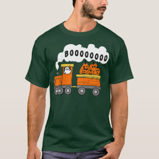Camiseta Bote de tren de Halloween divertida calabaza de fa