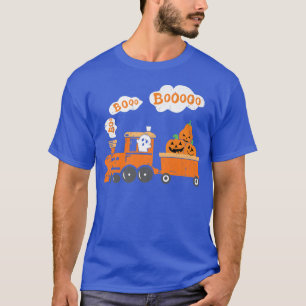 Camiseta Bote de tren de Halloween Funny Ghost Pumpkin Todd