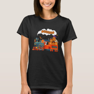 Camiseta Bote de tren de Halloween Funny Ghost Pumpkin Todd