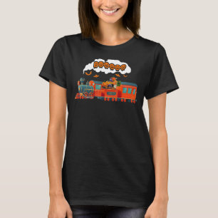 Camiseta Bote de tren de Halloween Funny Ghost Pumpkin Todd