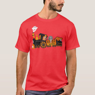 Camiseta Bote de tren de Halloween niños Famoso Ghost Skele
