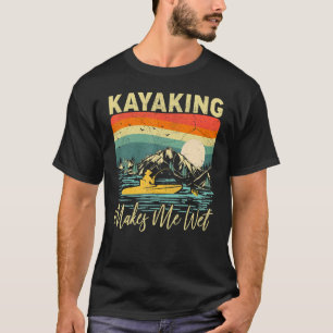 Camiseta Bote Lake Vintage Sunset Kayaking Me Hace Menudo