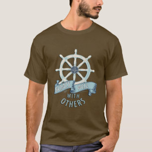 Camiseta Bote Nautical Graphic Design & Cita Funny Boating