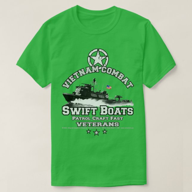 Camiseta Bote Swift PCF, veterano de combate en Vietnam (Diseño del anverso)